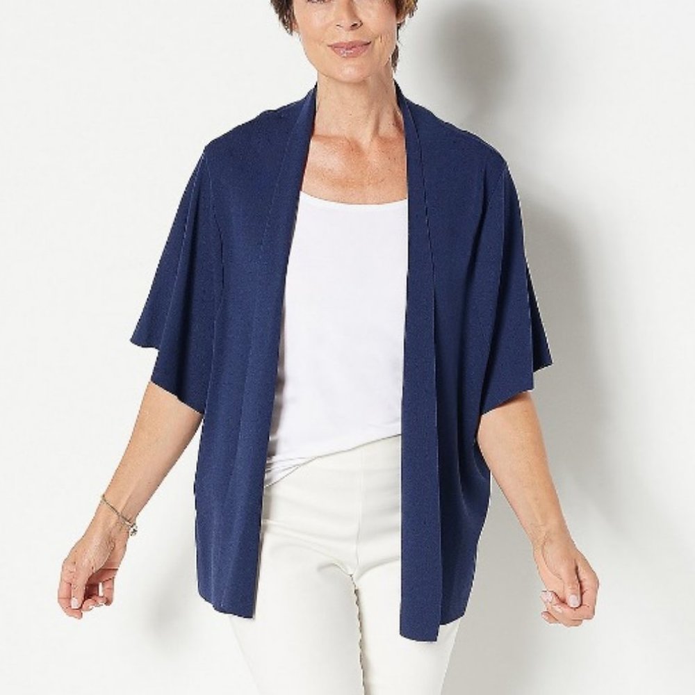 Truth + Style Knit Open Front Cropped Shrug Cardigan   12033